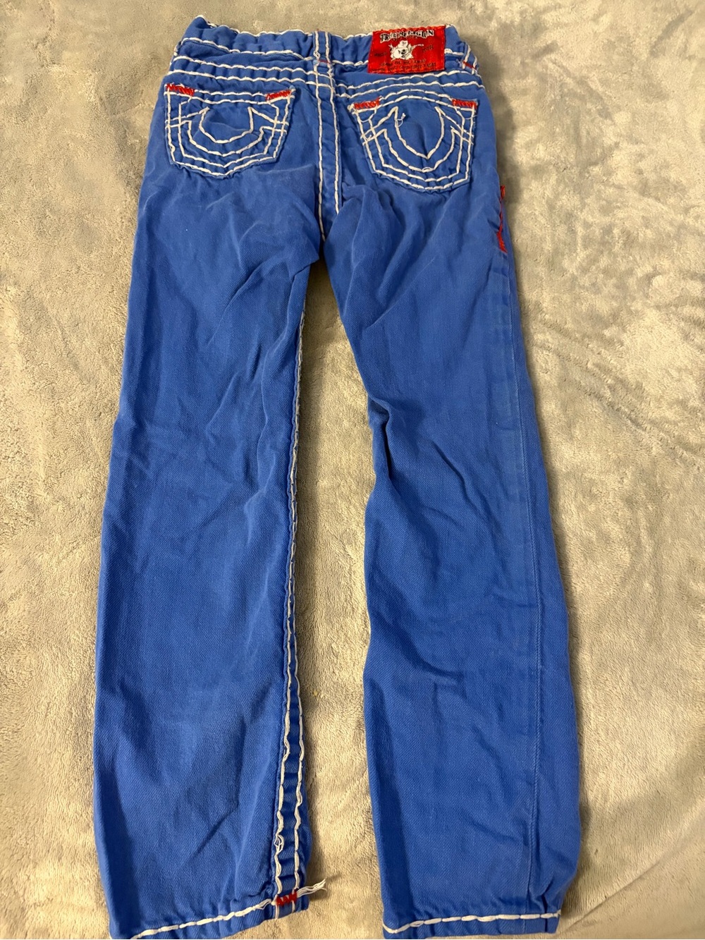 Blue Kids True Religion Jeans with Contrast Stitching